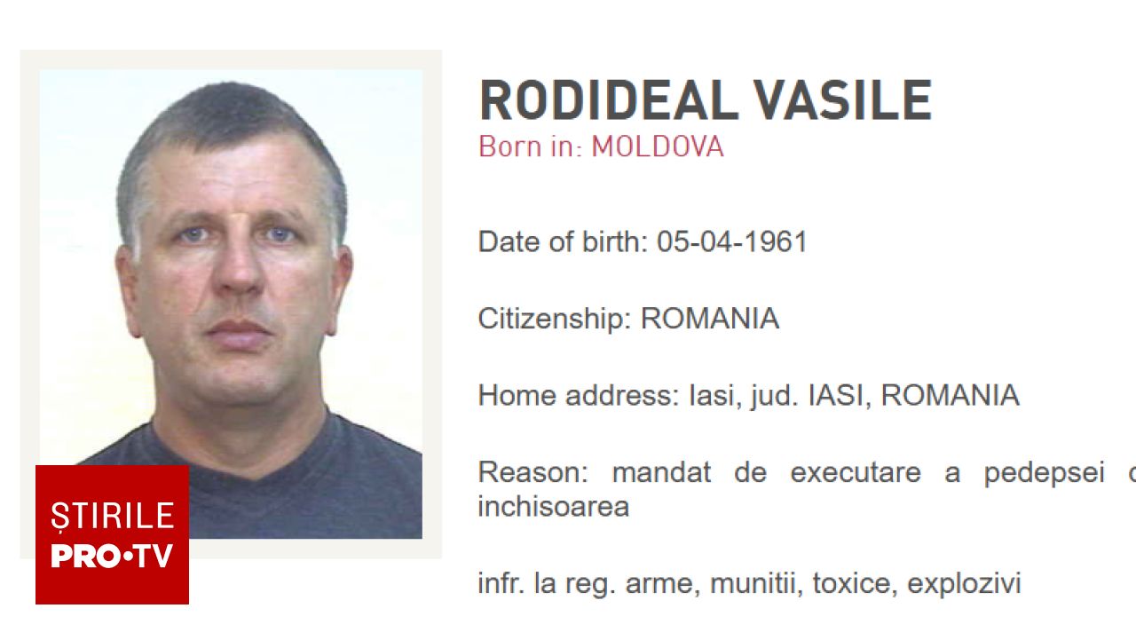 Poza pentru articolul Un urmărit internaţional aflat pe lista Most Wanted, adus din Rusia în România. Are de executat peste 12 ani de închisoare