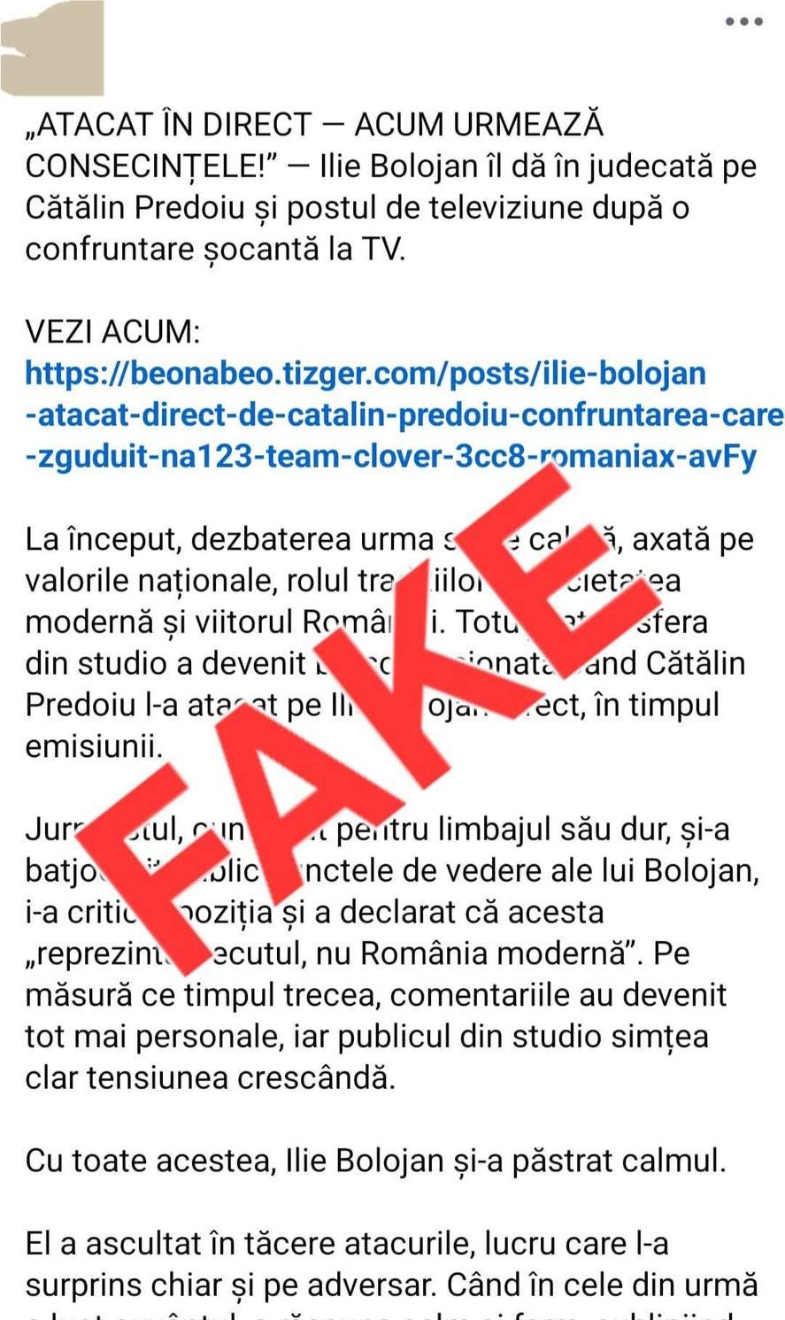 MAI avertizează asupra unor informaţii false despre Ilie Bolojan și Cătălin Predoiu. Link-uri care pot fura date personale