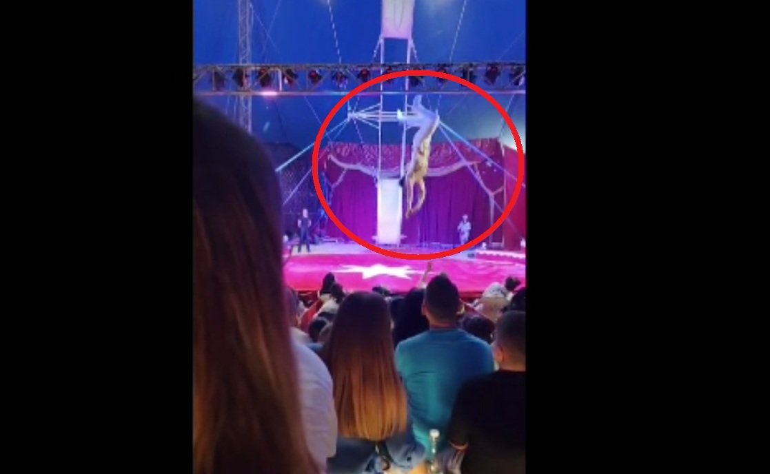 Moment dramatic la un spectacol de circ din Slatin