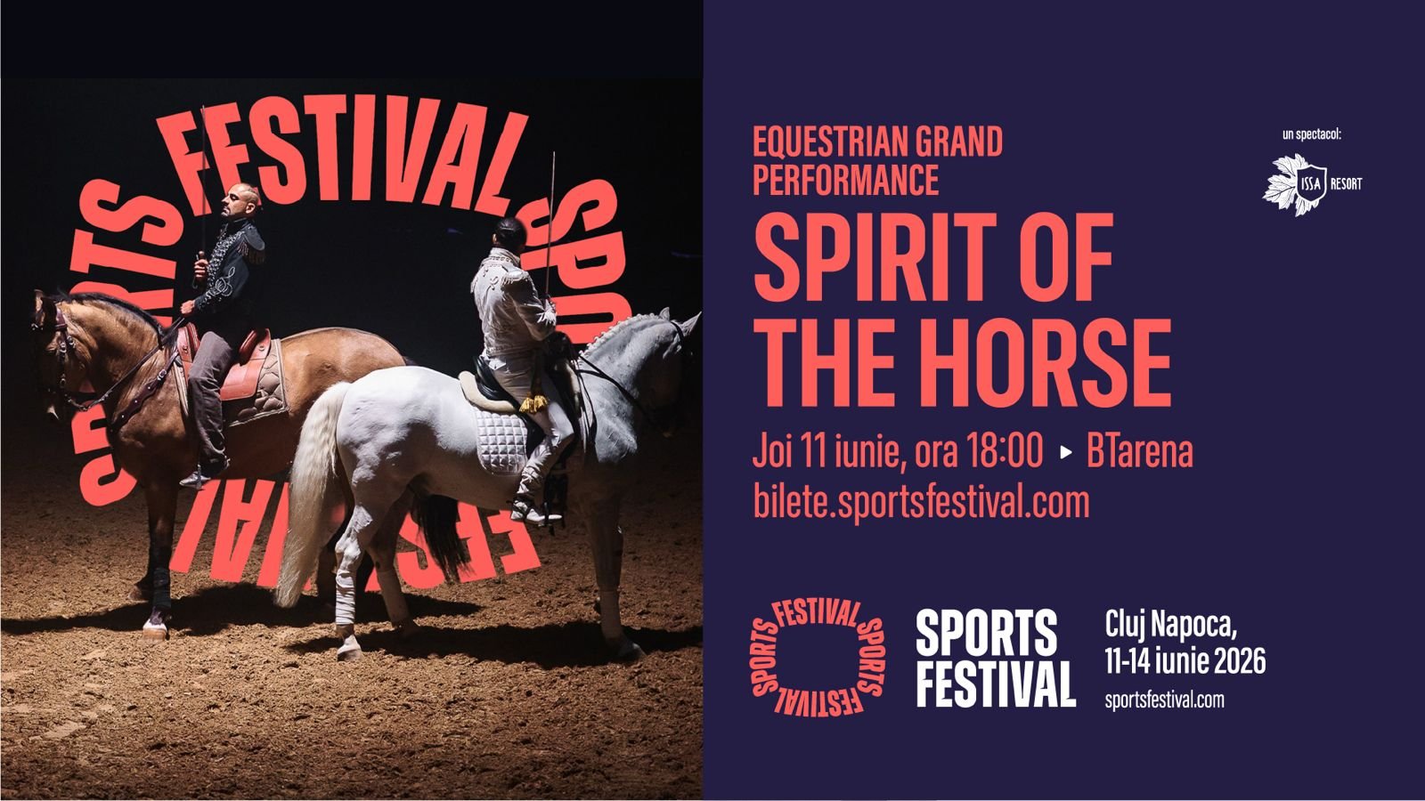 20 de cai intră în Sala Polivalentă din Cluj pentru „Spirit of the Horse”. Arena este pregătită cu 120 de tone de nisip