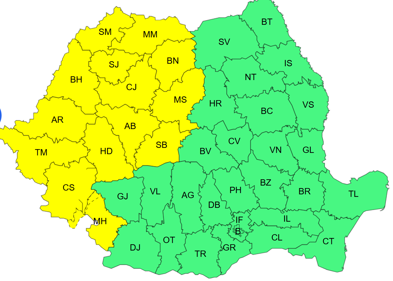 Poza pentru articolul Primul val de caniculă care lovește România în acest an. Jumătate de țară va fi sub Cod galben. HARTĂ