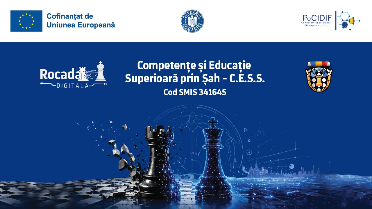 (P) Federația Română de Șah semnează contractul pentru implementarea soluțiilor digitale din cadrul proiectului C.E.S.S.
