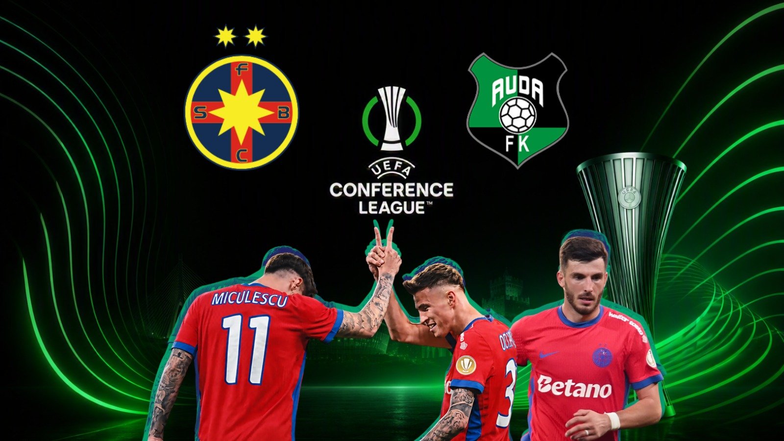 FCSB - FK Auda, joi, în direct pe PRO TV și VOYO. „Roș-albaștrii” debutează în noul sezon al Conference League