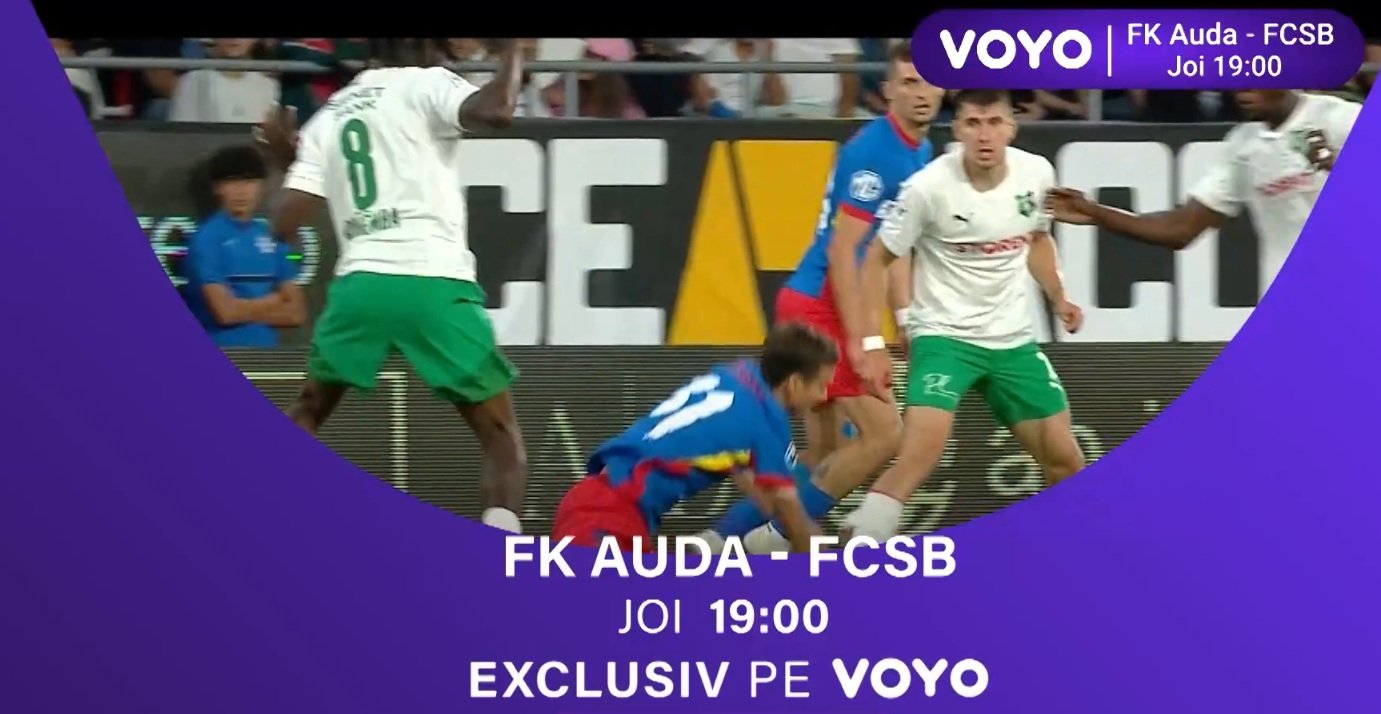 FK Auda - FCSB, în Conference League, joi, în exclusivitate pe VOYO. „Roș-albaștrii”, obligați să învingă în Letonia