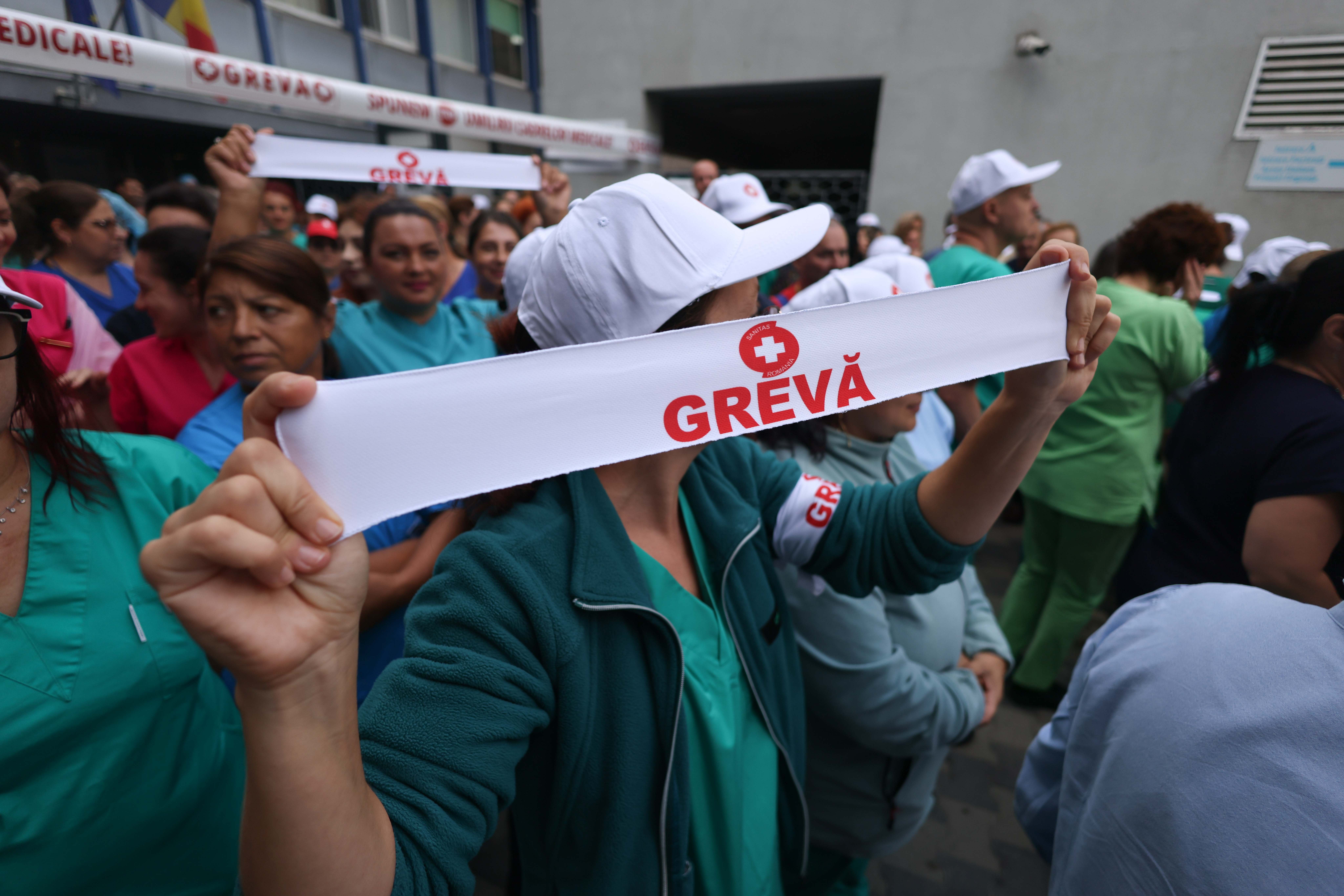 A doua zi de grevă generală în spitale. Sanitas: Negocierile pe noua lege a salarizării nu au dus la soluții