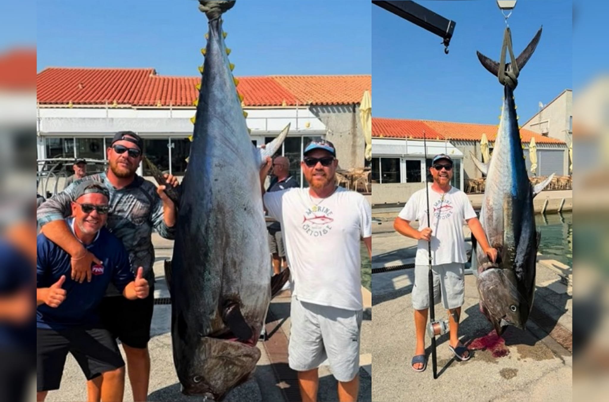 Trei frați au prins un ton roșu de 230 de kilograme și 2,6 metri în Marea Mediterană. Captura poate valora peste 20.000 euro