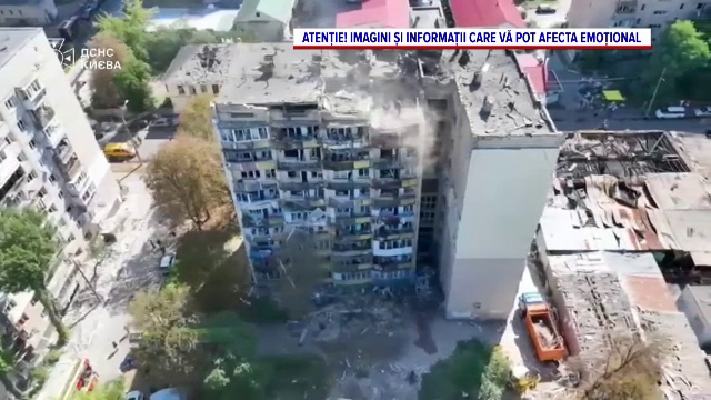 Cel puțin 16 morți după unul dintre cele mai brutale atacuri rusești asupra Kievului. Zeci de clădiri au fost distruse
