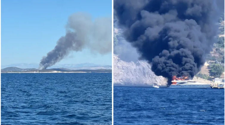 Incendiu puternic în paradisul turistic al Croației. Patru avioane Canadair au intervenit lângă Hvar