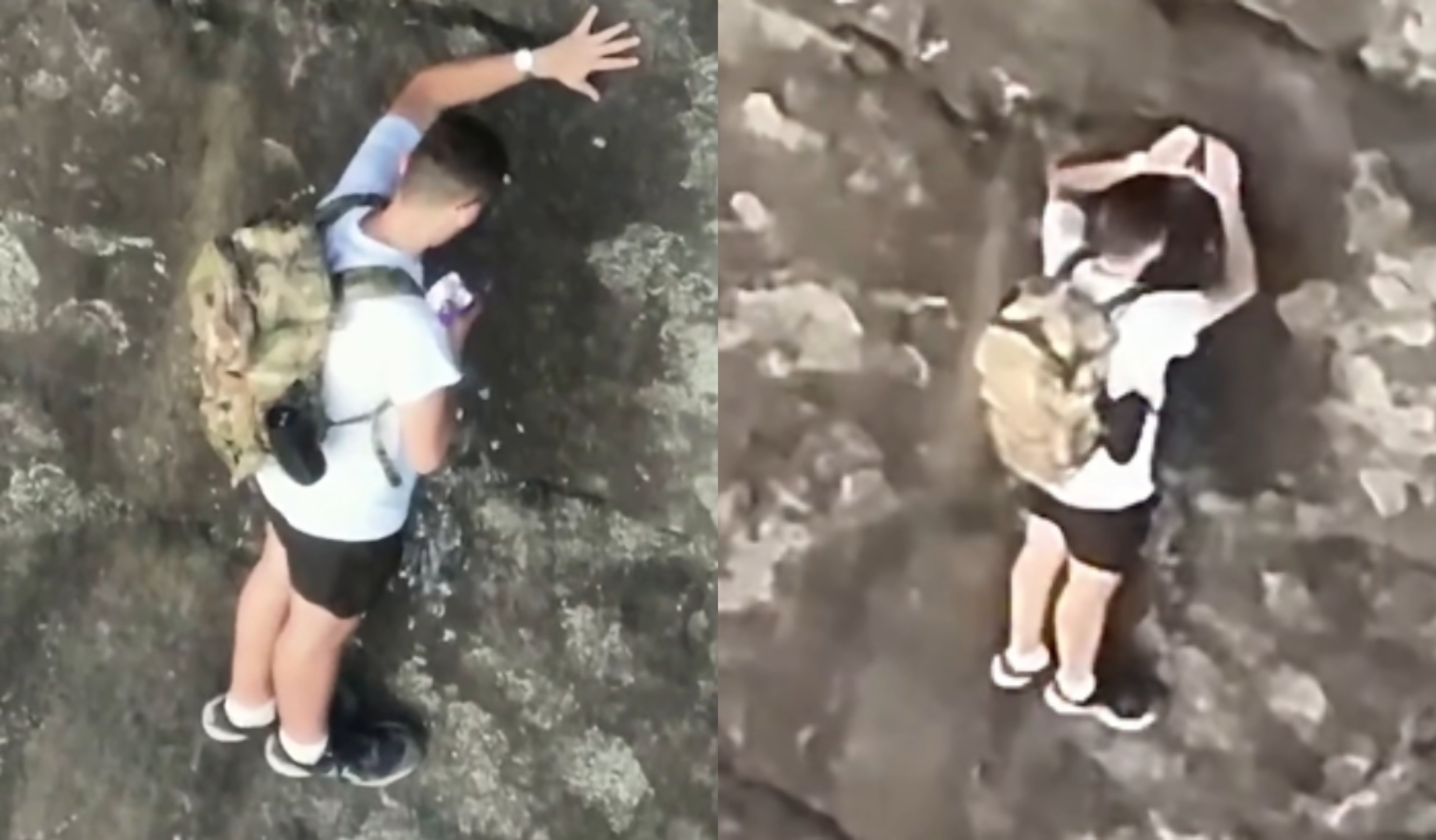 Un alpinist și-a scos telefonul în timp ce era blocat pe o stâncă, la 80 de metri înălțime. S-a cățărat fără echipament