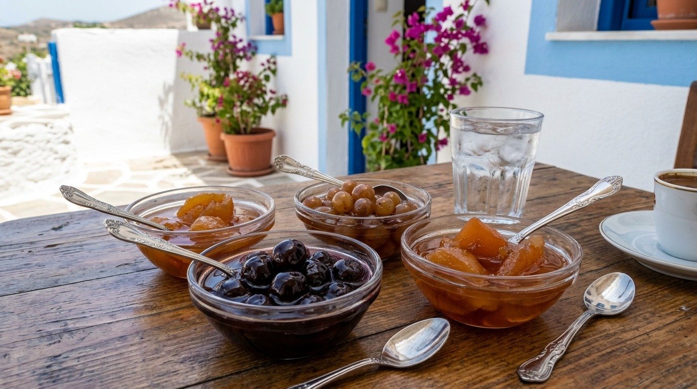 Secretul dulceții de casă grecești. Cum fac localnicii „dulceață de linguriță” fără să distrugă forma fructelor