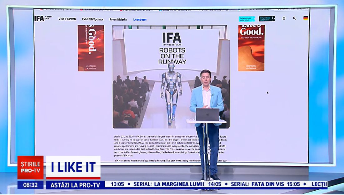 Ce roboți vor fi prezentați la IFA Berlin, cel mai important târg de tehnolgie din Europa