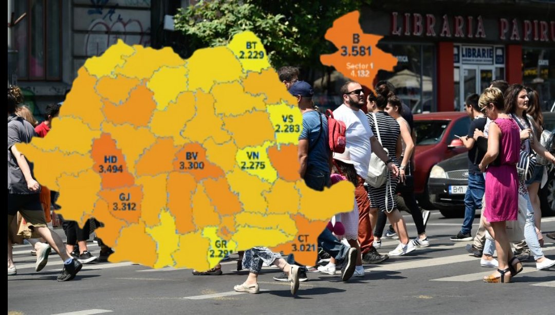 Harta pensiilor din România. Județele în care se încasează cele mai mari și cele mai mici sume. Paradoxul din clasament