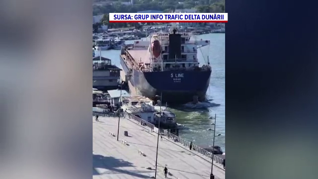 Nava S Line, reținută după ce făcut dezastru în portul Tulcea. O firmă ar fi cerut despăgubiri de un milion de euro