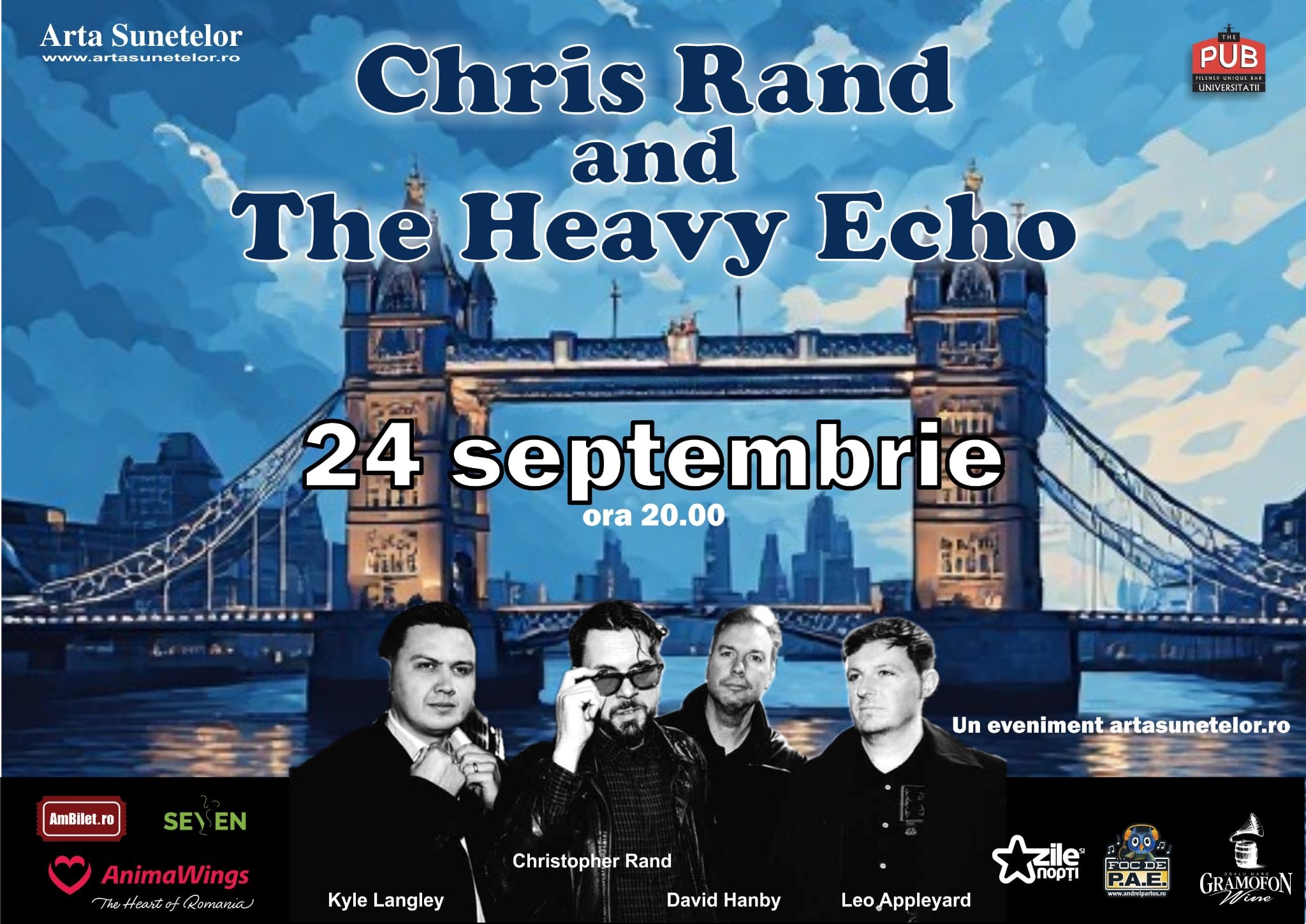 Concert rhythm & blues în București cu formația Chris Rand and the Heavy Echo, ”made in UK”, dar și în Galați și Brașov
