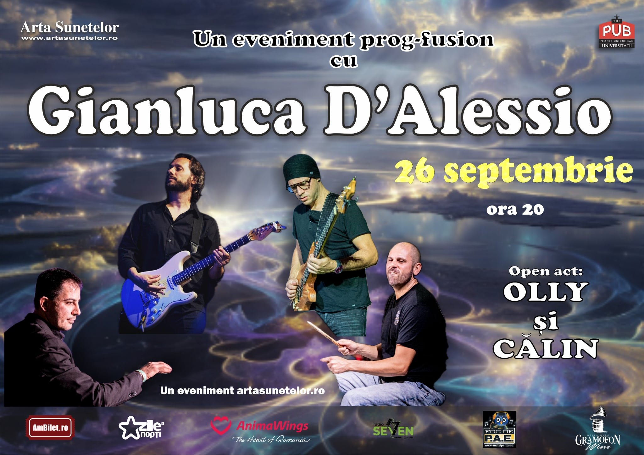 Chitaristul de origine italiană Gianluca D’Allesio revine în București cu un concert prog-fusion