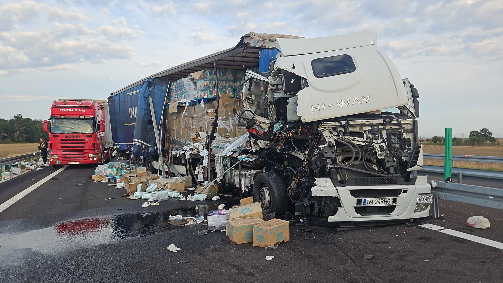 Accident rutier pe Drumul Expres Craiova–Pitești. Sensul spre Pitești este închis temporar