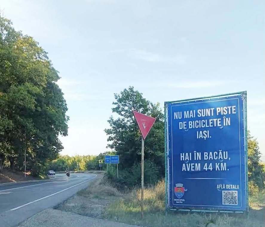 „Nu mai sunt piste de biciclete în Iaşi, hai în Bacău, avem 44 de km". Furie în capitala moldavă, ironizată chiar la ea acasă