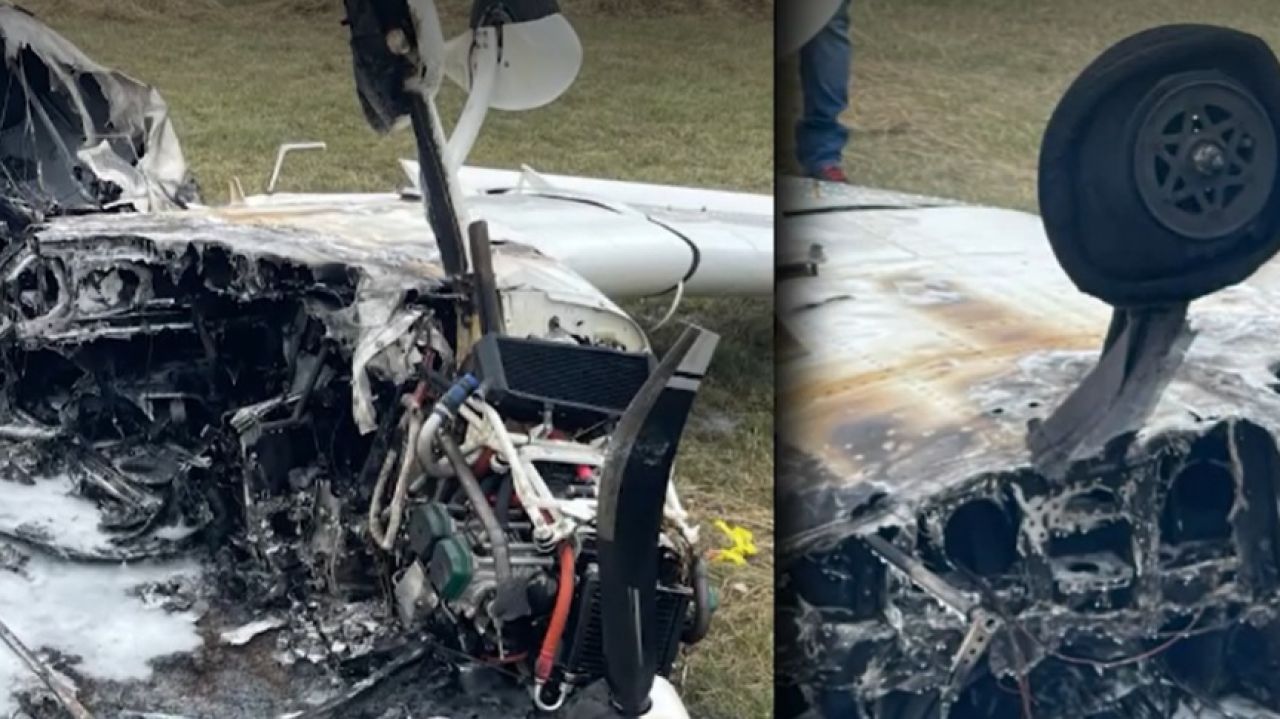 Un avion ultraușor s-a răsturnat și a luat foc la aterizarea din Iași; pilotul e în stare ușoară