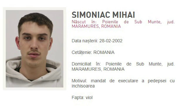 Tânărul din Maramureș, condamnat pentru viol asupra unui minor și dat în urmărire națională, s-a predat. Unde se ascunsese