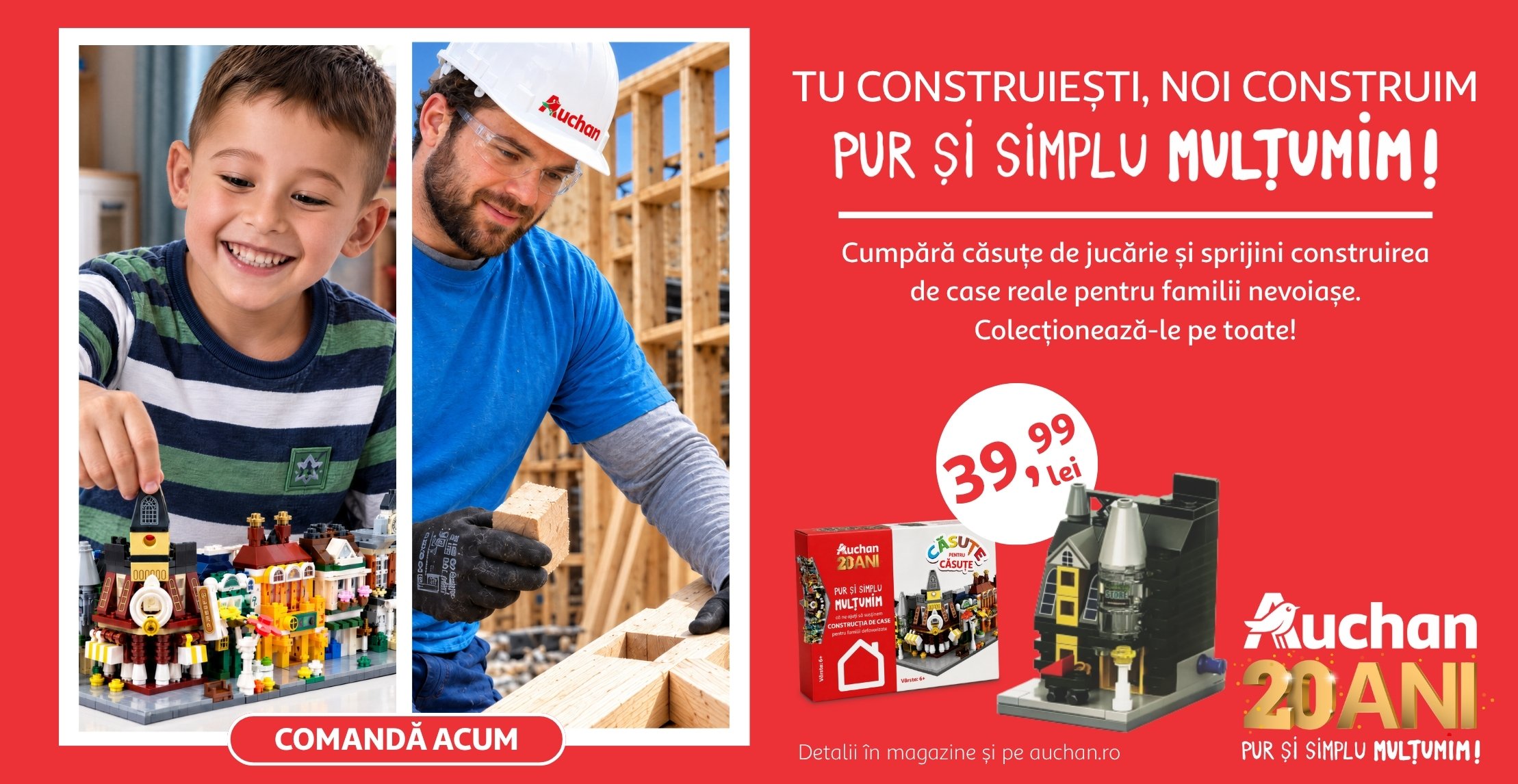 (P) 20 de ani în România, un nou proiect pentru comunitate: Auchan construiește 10 locuințe alături de Habitat for Humanity