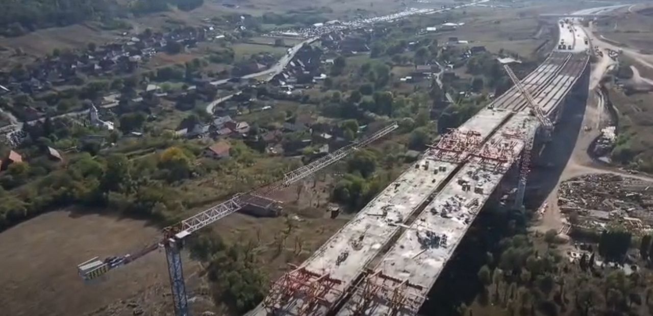 Autostrada Transilvania prinde contur. Viaductele de pe Nădășelu–Mihăiești și Mihăiești–Zimbor au ajuns la 86%