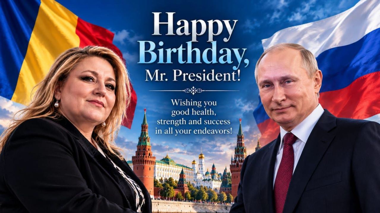 Diana Șoșoacă, urare generată cu IA de ziua președintelui rus Vladimir Putin: „Îți doresc sănătate, putere și succes”