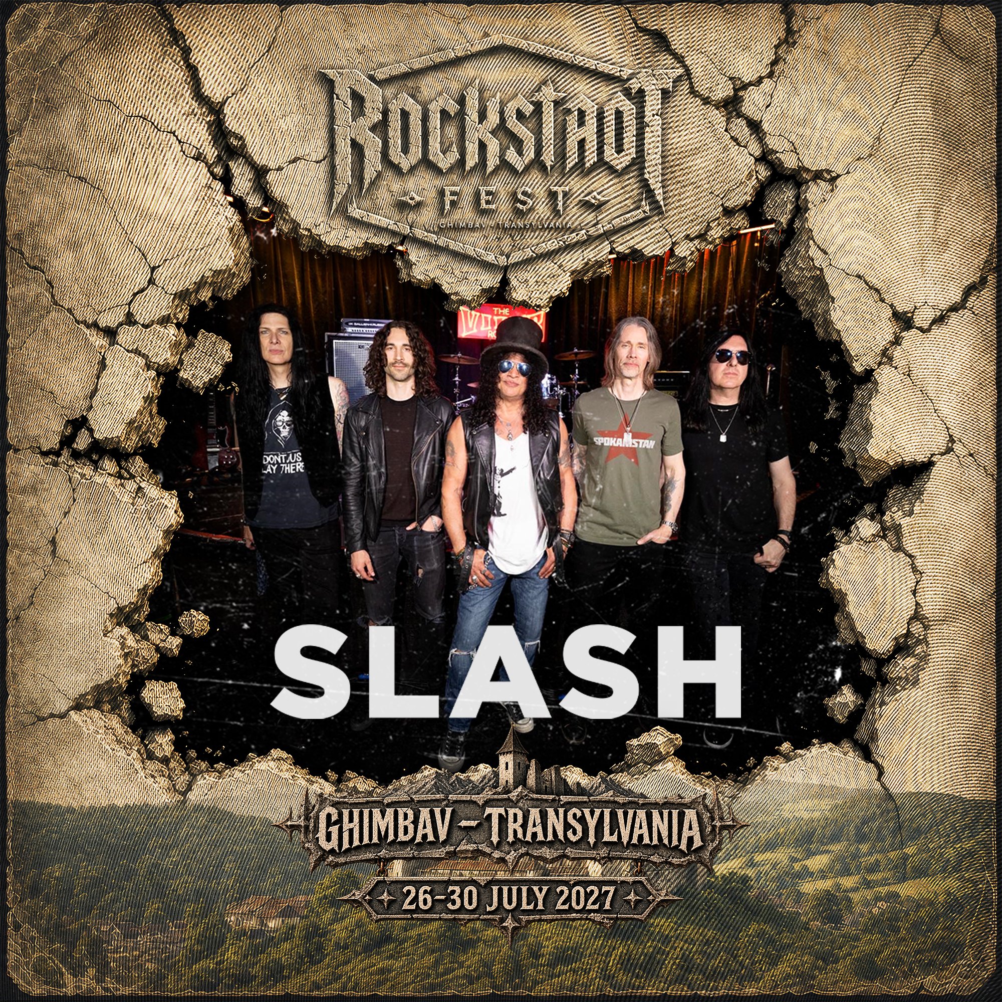 SLASH, legenda Guns N’ Roses, vine la Rockstadt 2027. Festivalul deschide un nou capitol după o ediție de referință în istoria sa