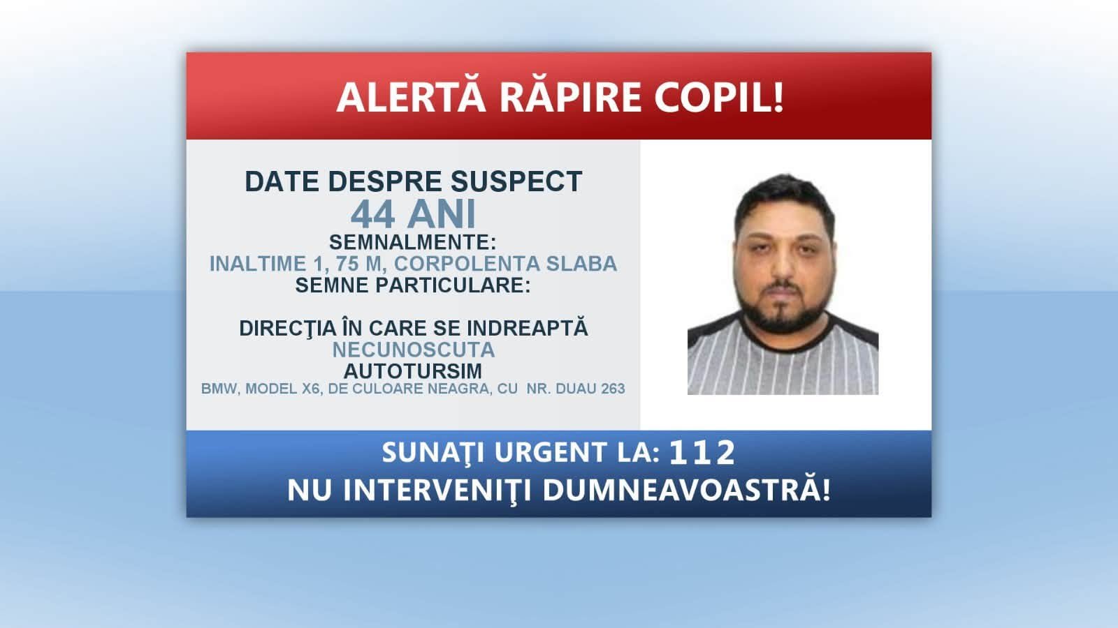 Alertă răpire copil. O fată de 12 ani a fost luată de pe stradă în Teleorman şi urcată într-o maşină. Foto cu suspectul