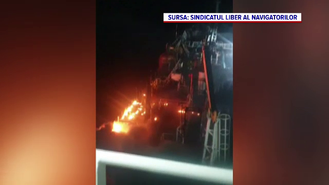 Imagini cu nava lovită în apropiere de Sulina: „Este o criză a Mării Negre în momentul acesta”