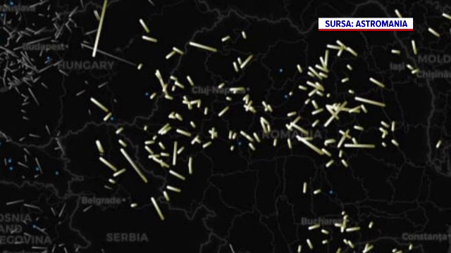 Mingi de foc pe cerul României. Meteorii traversează atmosfera cu viteze de peste 250.000 km/h