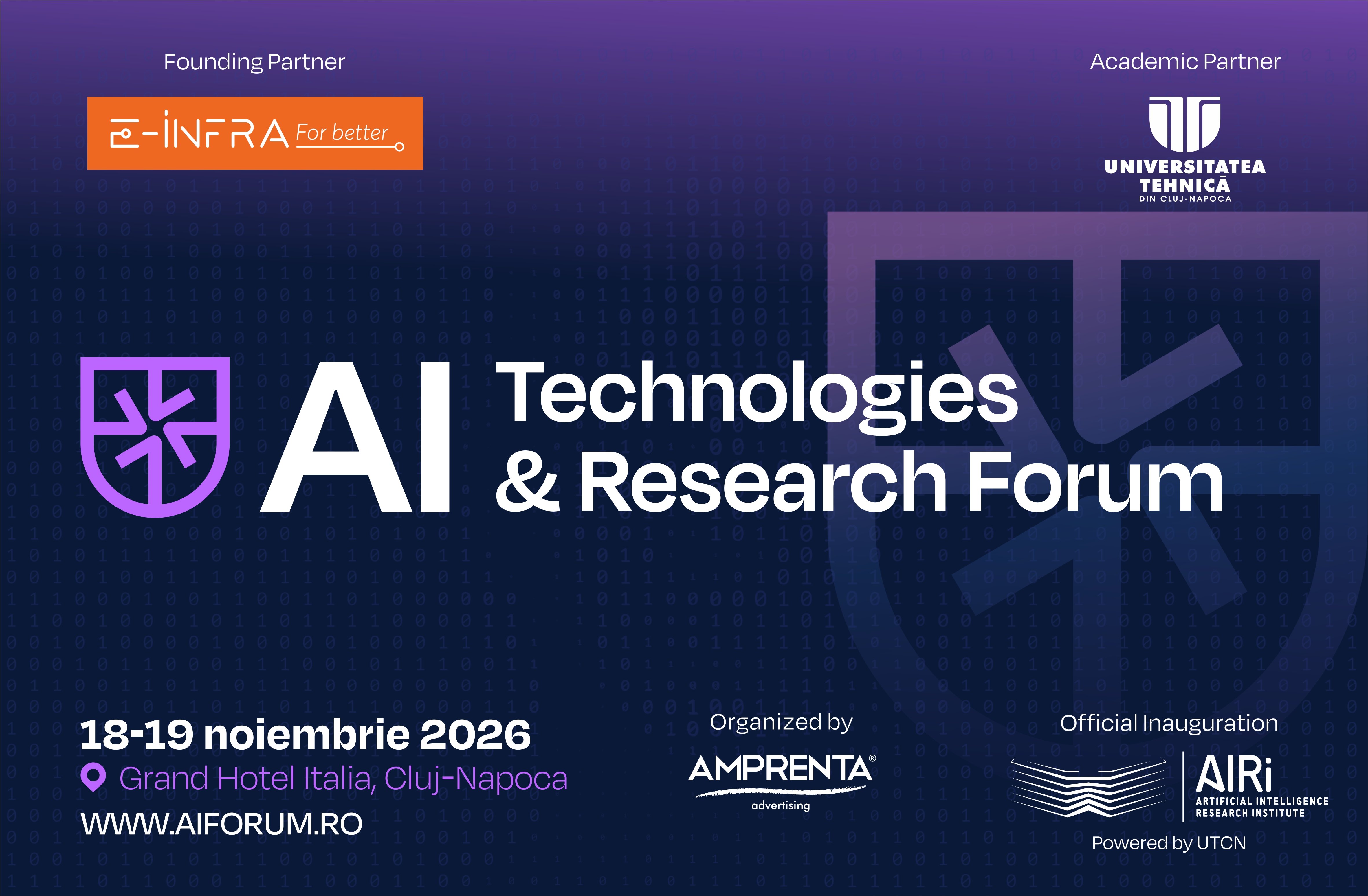 AI Technologies & Research Forum 2026 aduce la Cluj experți în tehnologie, cercetare și business, pe 18 și 19 noiembrie