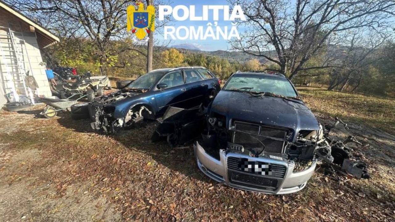 Amenzi și dosar penal pentru un centru ilegal de dezmembrări auto în Vâlcea