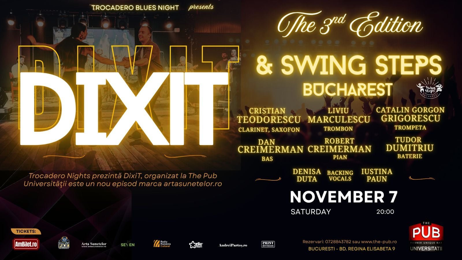 Concert de „swing” şi „lindy hop” în București, susținut de DIXiT: „Muzică în stil în New Orleans când este interpretată de muzicieni albi”