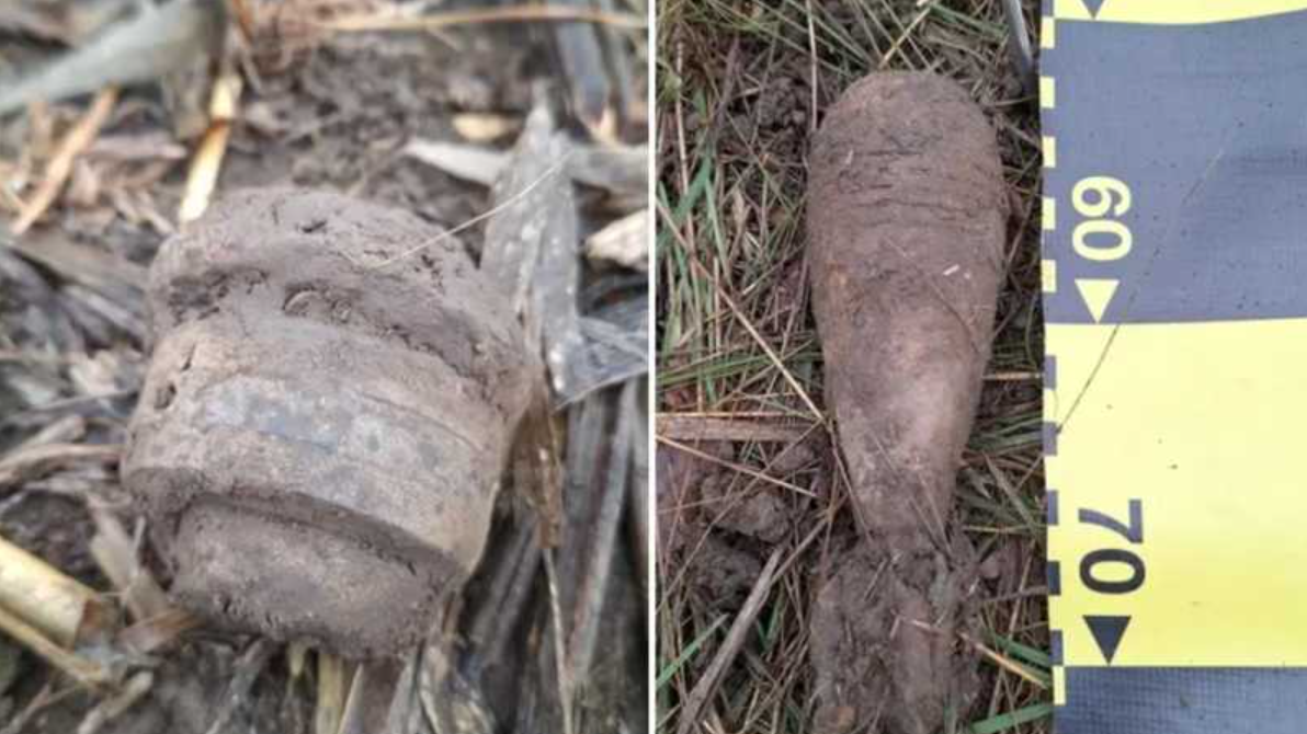 Descoperire pe centura Botoșaniului. O bombă de aruncător și un focos fuzant de artilerie, găsite în timpul lucrărilor